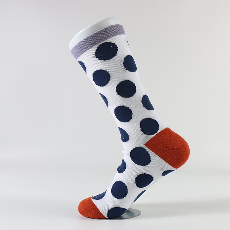 Kaus Kaki Katun Polka Dot Gelombang Retro Mode Desain Pabrik Produk Baru