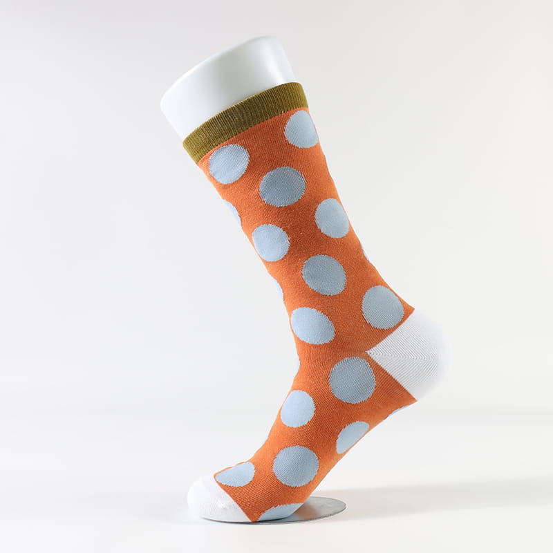 Kaus Kaki Katun Polka Dot Gelombang Retro Mode Desain Pabrik Produk Baru