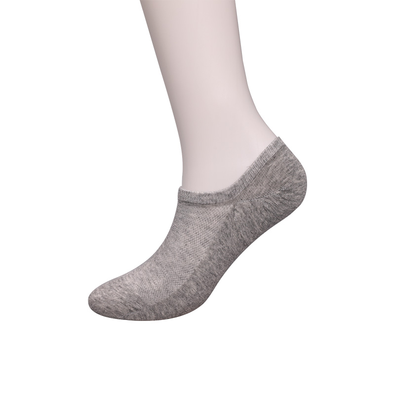 Kaus kaki wanita setengah jaring polos berbahan katun combed, nilon, dan spandeks ultra-tipis yang dijahit dengan tangan WSD1673