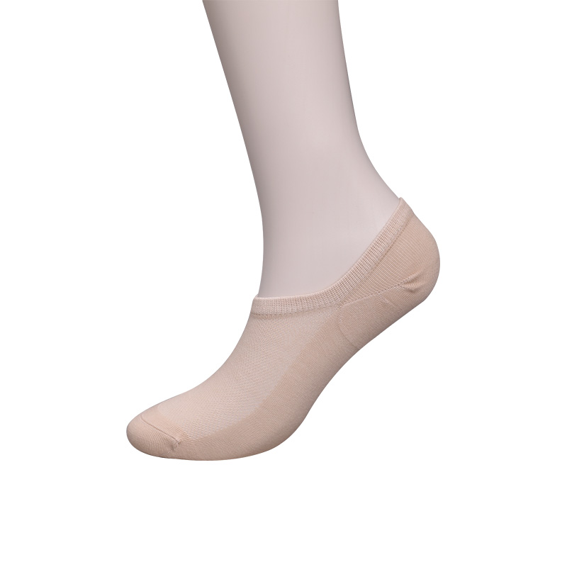 Kaus kaki wanita setengah jaring polos berbahan katun combed, nilon, dan spandeks ultra-tipis yang dijahit dengan tangan WSD1673