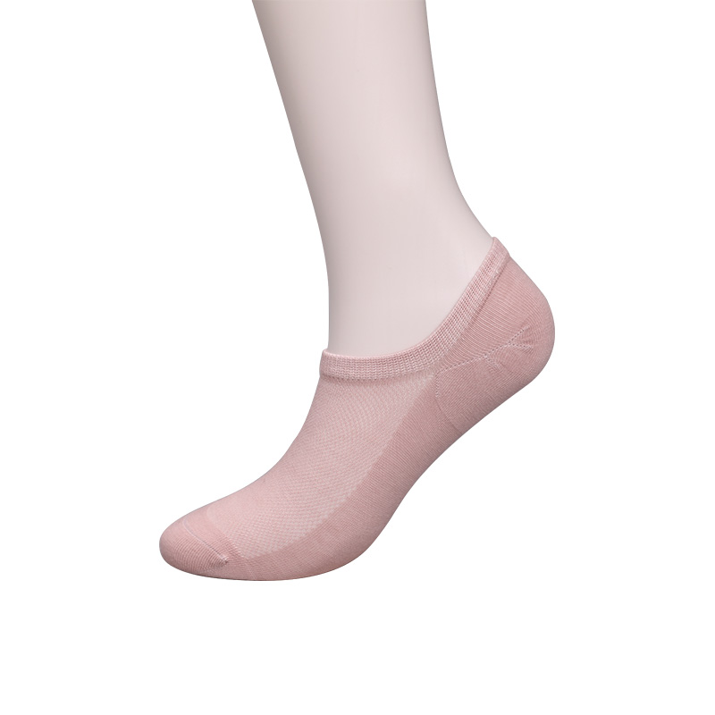 Kaus kaki wanita setengah jaring polos berbahan katun combed, nilon, dan spandeks ultra-tipis yang dijahit dengan tangan WSD1673