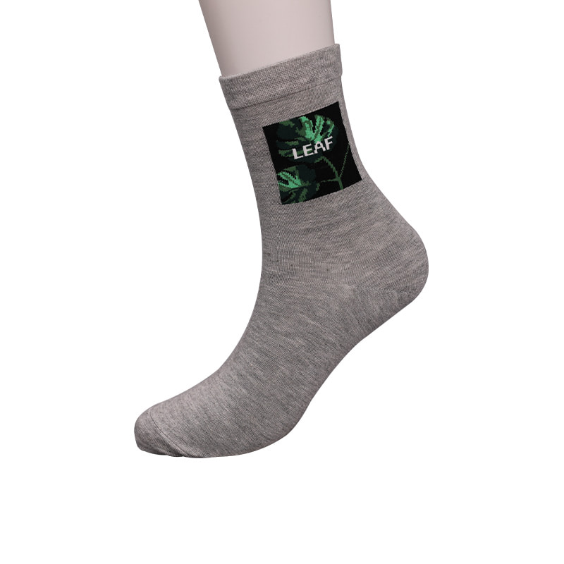 Kaus Kaki Pria Musim Gugur dan Musim Dingin Jahitan Tangan Jacquard Cetak 3D Imitasi Spandeks Dibungkus Nilon Sutra Putar Lembut WSD2850