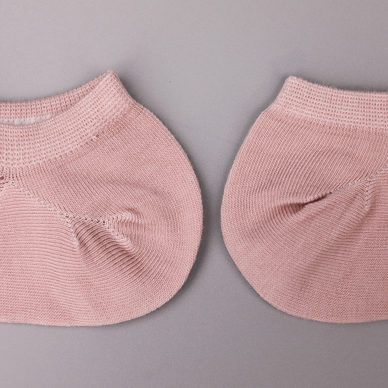 Kaus kaki wanita setengah jaring polos berbahan katun combed, nilon, dan spandeks ultra-tipis yang dijahit dengan tangan WSD1673