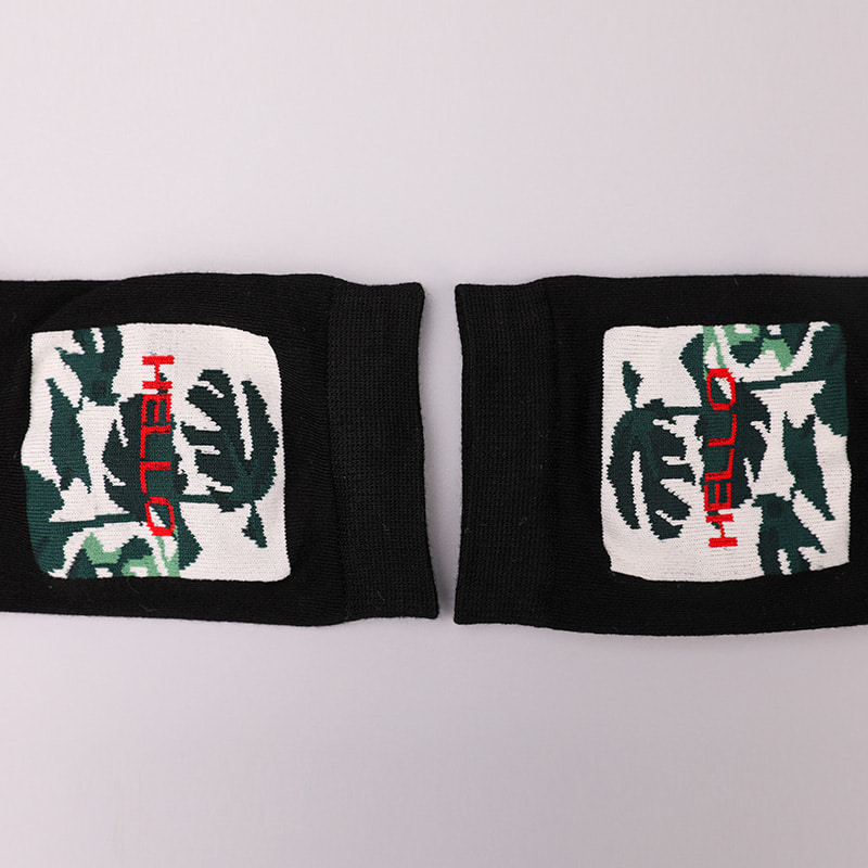 Kaus Kaki Pria Musim Gugur dan Musim Dingin Jahitan Tangan Jacquard Cetak 3D Imitasi Spandeks Dibungkus Nilon Sutra Putar Lembut WSD2850