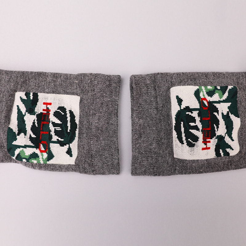 Kaus Kaki Pria Musim Gugur dan Musim Dingin Jahitan Tangan Jacquard Cetak 3D Imitasi Spandeks Dibungkus Nilon Sutra Putar Lembut WSD2850