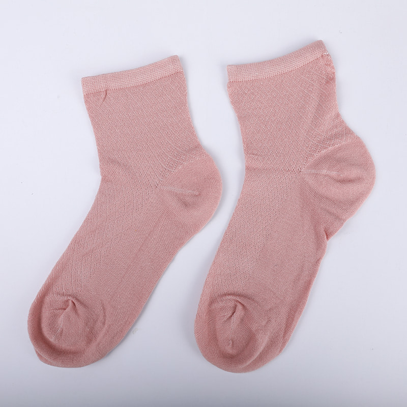 Tas Nilon Serat Bambu Lembut, Kaus Kaki Wanita Kasual Berlian Kecil Tipis, Kaus Kaki Wanita Jahitan Tangan WSD1689