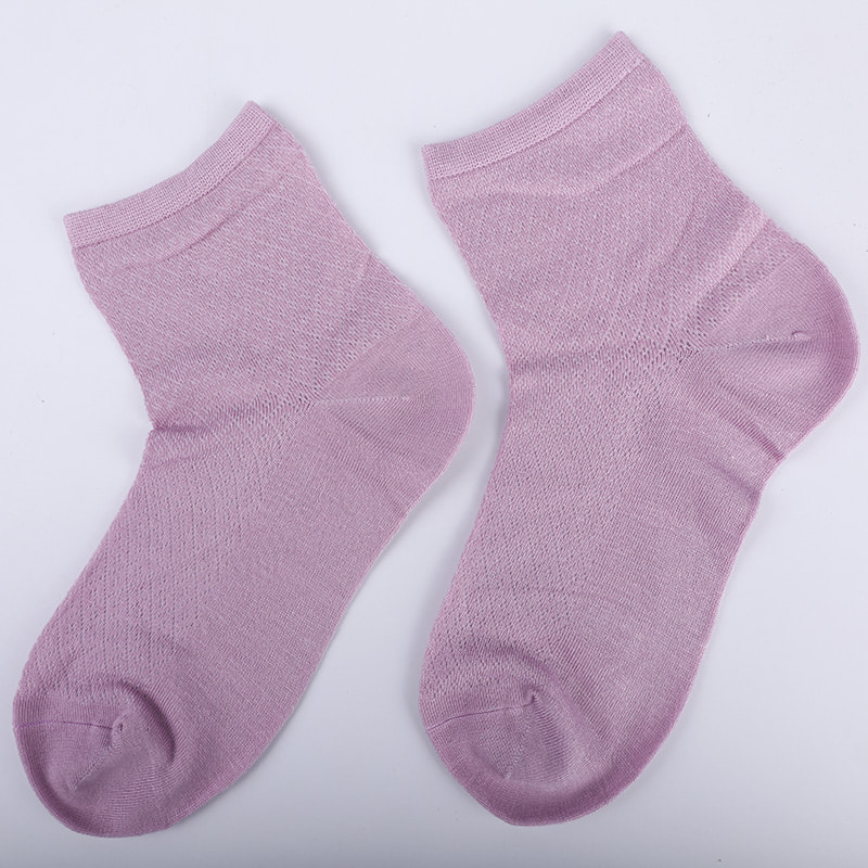 Tas Nilon Serat Bambu Lembut, Kaus Kaki Wanita Kasual Berlian Kecil Tipis, Kaus Kaki Wanita Jahitan Tangan WSD1689