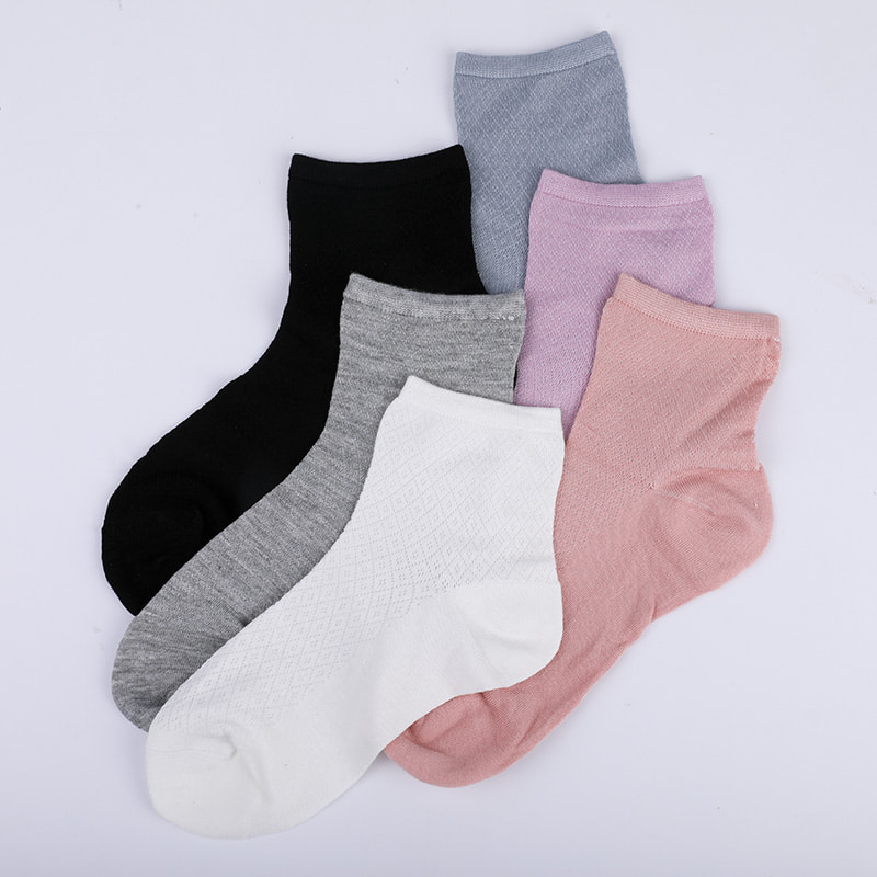 Tas Nilon Serat Bambu Lembut, Kaus Kaki Wanita Kasual Berlian Kecil Tipis, Kaus Kaki Wanita Jahitan Tangan WSD1689