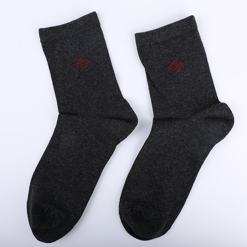 Kaus Kaki Amonia Dibungkus Katun Katun Combed 98% Benang Katun Jacquard Kecil Kaus Kaki Pria Musim Gugur dan Musim Dingin Jahitan Tangan WSD2581