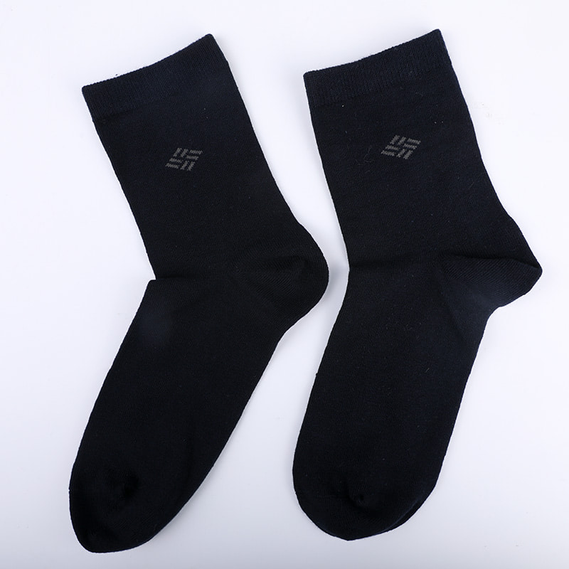 Kaus Kaki Amonia Dibungkus Katun Katun Combed 98% Benang Katun Jacquard Kecil Kaus Kaki Pria Musim Gugur dan Musim Dingin Jahitan Tangan WSD2581