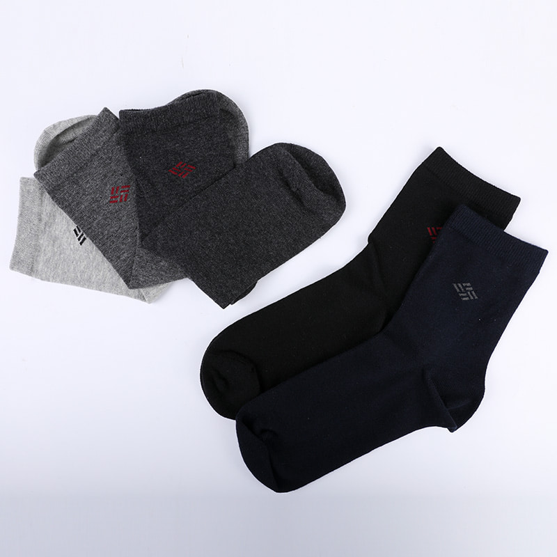 Kaus Kaki Amonia Dibungkus Katun Katun Combed 98% Benang Katun Jacquard Kecil Kaus Kaki Pria Musim Gugur dan Musim Dingin Jahitan Tangan WSD2581